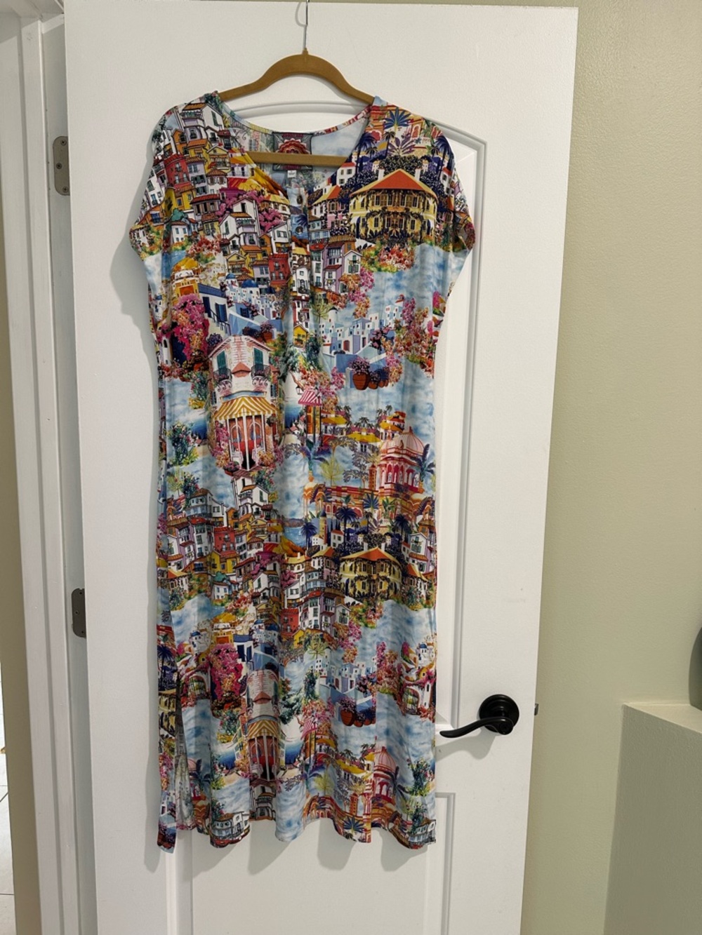 Johnny Was Janie Favorite Midi Henley Dress Cannes - Picture 4 of 7